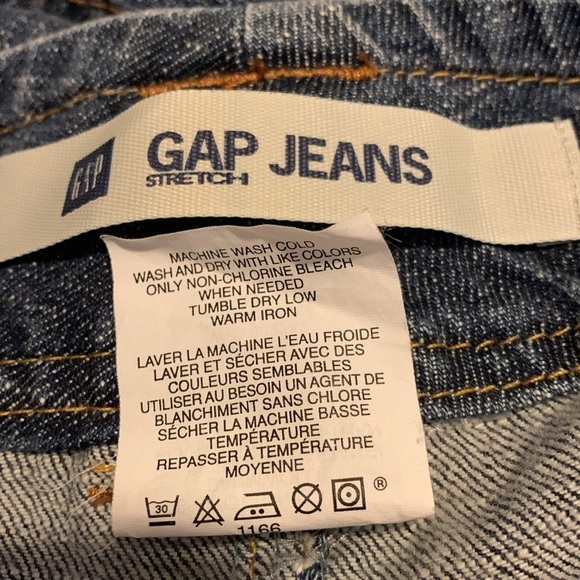 Vintage Gap Jean Skirt Blue Mini Short Y2K Denim Skirt Size 6 - Picture 3 of 4